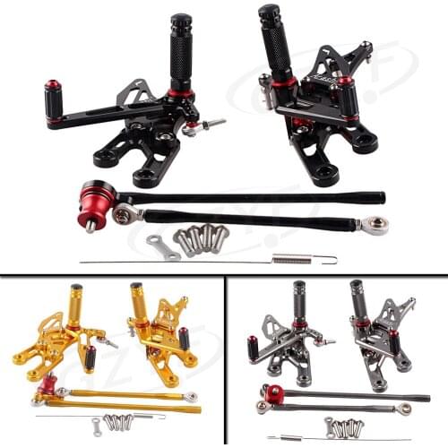 Motorcycle Adjustable Rearset Rear Set Footpegs Foot Rest Peg For Honda CBR 600/1000 RR & CBR600/1000RR Pair Spare Parts