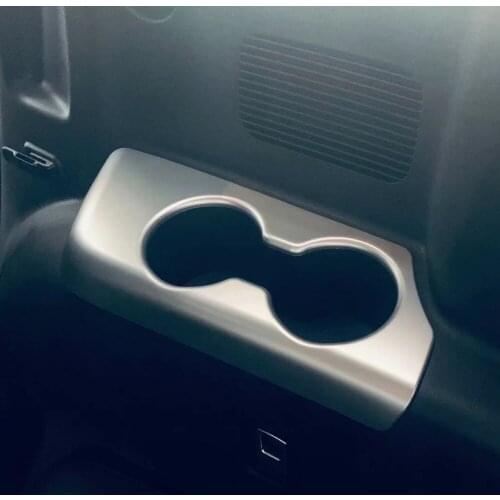 Car 3rd Back Seat Water Cup Frame Cover Sticker For Toyota Highlander 2021 2022 Fiber Decorative Styling Stickers Accessories