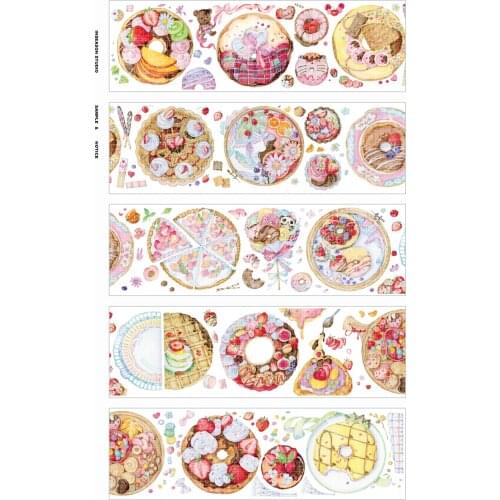 1 Loop Cute Washi Round Doughnut Pet Season Tape 100cm Stationery Kawaii Stickers