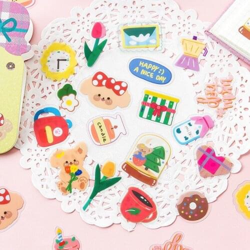 MINKYS New Arrival 40pcs/pack Kawaii Bear Scrapbooking Sticker DIY Decorative Stickers Gift School Stationery