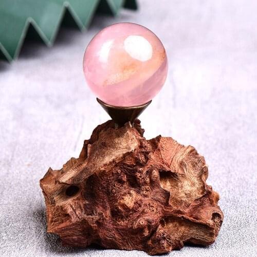 1PC Natural Rose Quartz Citrine Ball 30mm Energy Healing Stone Raw Crystals Gemstone Decoration Home Decor Raw Reiki DIY Gifts