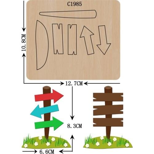 New signpost Wooden die Scrapbooking C1985 Cutting Dies
