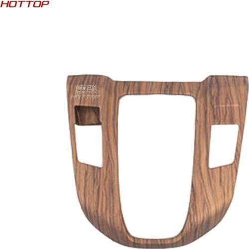 HOTTOP Wood Grain Shift Gear Panel Car Cover For HONDA CR-V CRV 2017 2018 5th Gen AT(LHD&RHD) Carbon Fiber Texture Car Styling