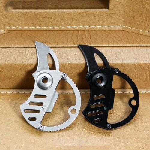 Dropship creative mini coin folding knife outdoor small knife opener keychain pocket knife survival multitool EDC tool