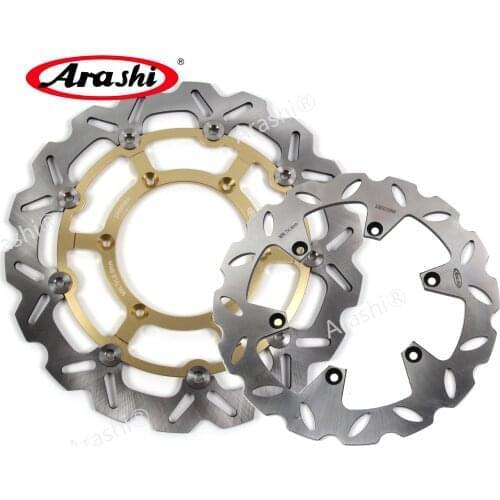 Arashi CNC Floating Front Rear Brake Disc Rotors For SUZUKI DRZ SM 400 2010-2020 / DRZ400SM 2016 2017 2018 2019 2020