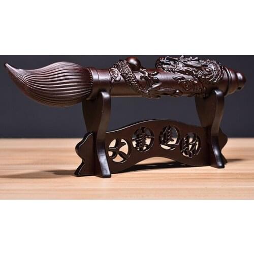 Ebony solid wood carving Wenchang pen decoration large money mahogany furniture shop decoration handicraft opening gift