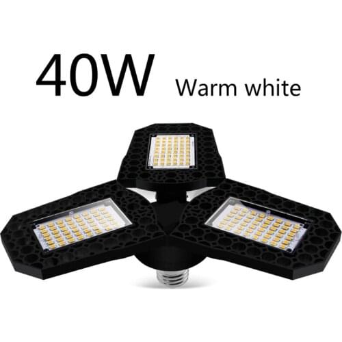 LED Lamp E27 LED Bulb 40/60/80W Garage Light 110V 220V Deform Light for Workshop R3MD
