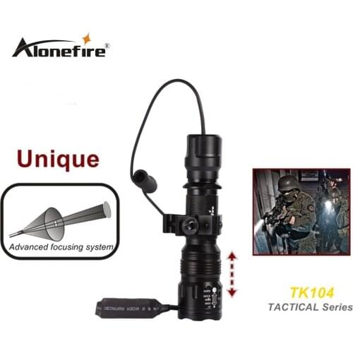TK104 L2 LED Tactical Gun Flashlight 8000LM 5mode Pistol Handgun Torch Light Lamp Taschenlampe+gun scope mount+remote switch