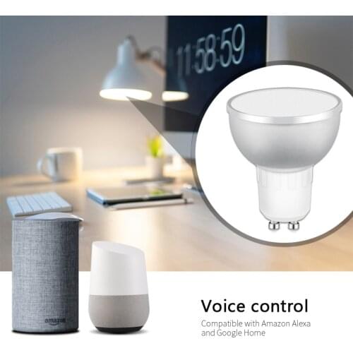 5W WiFi Smart Light Bulb GU10 E27 GU10 Dimmable RGB LED Cup Lamp Work With Google Assistant Timer Function Smart Night Light HOT