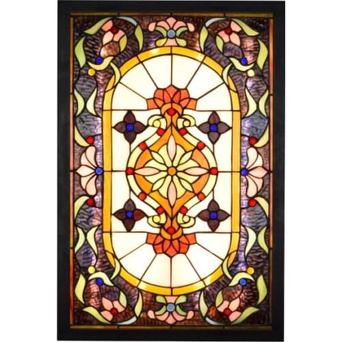 Vintage Baroque Tiffany Art LED Mural Wall Lamp for Foyer Aisle Decor Tiffany Glass Handmade Flowers Porch Light 1138