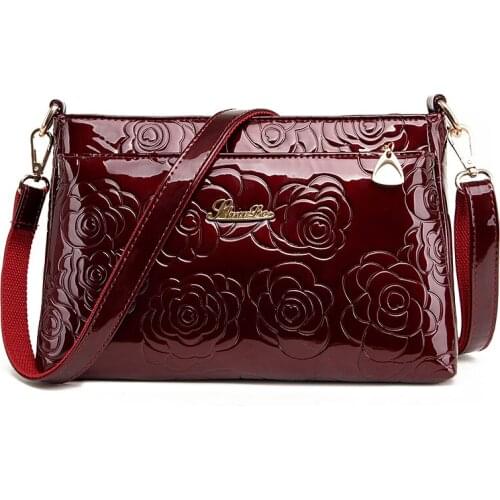 New Fashion Flower Women Handbags High Quality Ladies Shoulder Bags Patent Leather Female Girl Luxury Brand Design Crossbody Bag