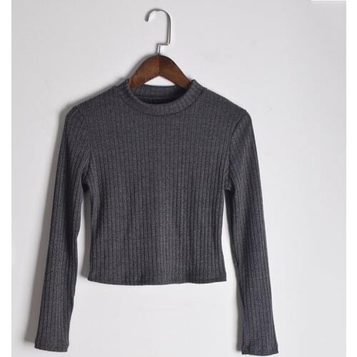 2021 Winter Basic Sweater Women Long Sleeve Knitted Pullover Female Casual Crop Sweater Slim Solid Knitted Jumpers Sweater Mujer