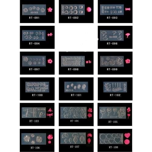 1PC Nail Art Acrylic Mold Acrylic powder mold nail art RT091-RT108