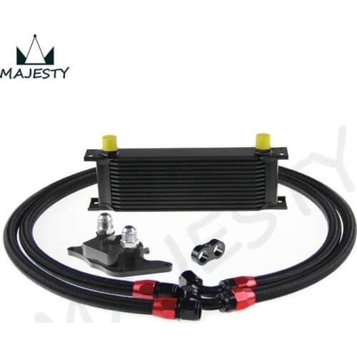 13 ROW ENGINE OIL COOLER KIT FOR BMW MINI COOPER S SUPERCHARGER R56 BLACK