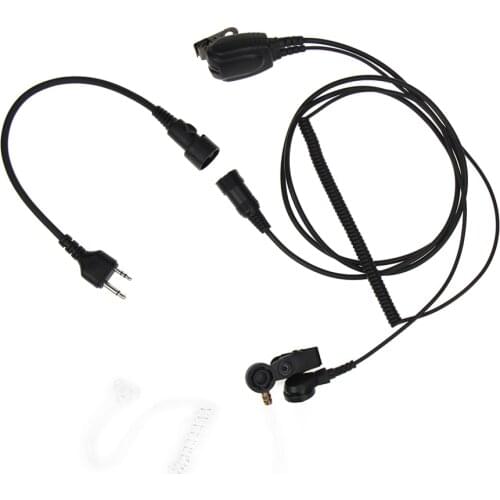 2 Pin Air Conduction Tube Earbud Earpiece Earphone Mic for Midland Walkie Talkie Alan GXT G6 G7 G8 G9 75-810 GXT650 LXT80 Radio