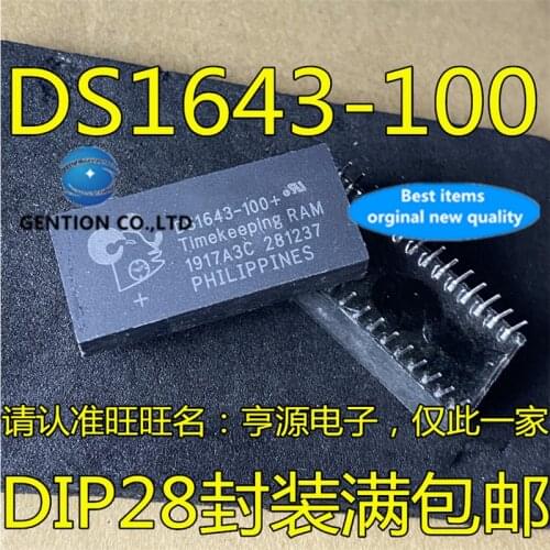 5Pcs DS1643-100 DIP28 DS1643-100+ DS1643 Real Time Clock IC in stock 100% new and original