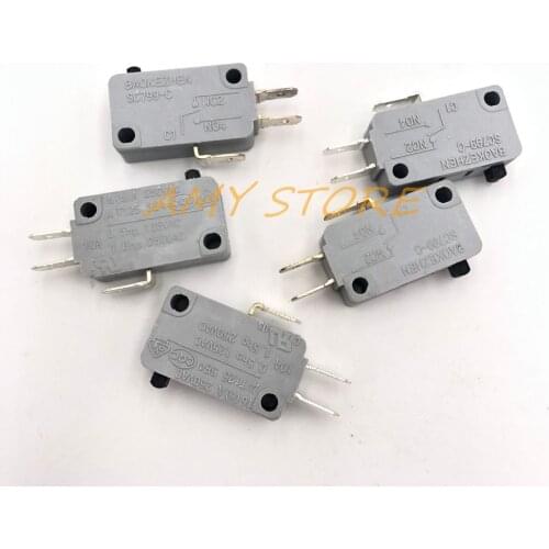 5pcs LXW-16 250VAC 16A SPDT 1NO 1NC 3P Red Momentary Pushbutton Limit Microswitch Electric Teapot Cooker Accessories