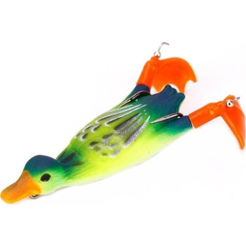 50% Hot Sale 10.5g 9.5cm Fishing Lure Duckling Double Propeller Silicone Floating Rotary Soft Bionic Lures for Fishing Lover