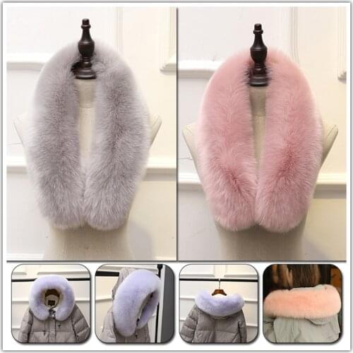 Womens Autumn Winter Big Faux Fur Scarf Ladies Thick Thermal Warm Scarves Unisex Fashion Big Fox Fur Hooded Scarf Collar Gift