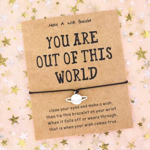 Planet Wish Bracelet Starry Sky Red String Bracelet Planet Charm Out of This World Bracelet Planet Jewelry Friendship Gifts