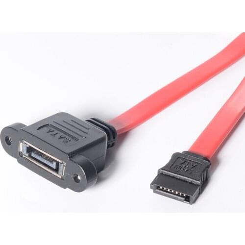 1PC Computer Case Baffle Internal SATA Cable Serial ATA to External SATA Cable Adapter with Port Bracket