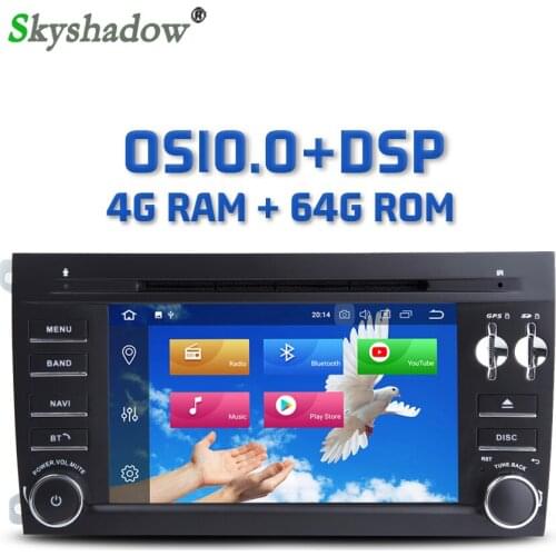 DSP IPS Car DVD Player Android 10.0 Octa Core 4GB + 64GB Wifi GPS Map RDS Radio Bluetooth For Porsche Cayenne 2003-2009 2010