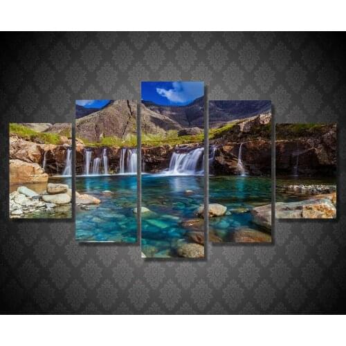 HD Printed nebo gory potoki kamni ozero Painting Canvas Print room decor print poster picture canvas wholesale drop shipping