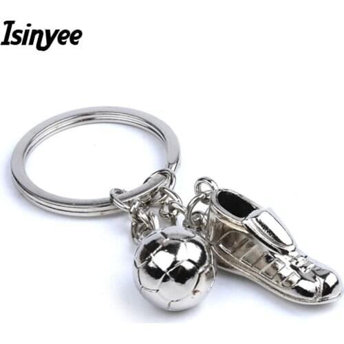 ISINYEE Fashion Football Shoe Key Chains For Men Man Women Car 2018 Sport Keyrings Keychain Jewelry Accessories Fathers Day Gift