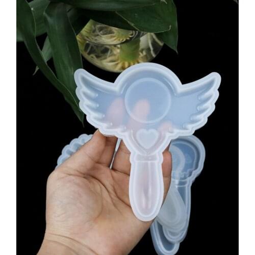 Kawaii Handheld Mirror Silicone Mold Cute Accessory Making Resin Craft Supplies Resin Accessories Making with Mirror