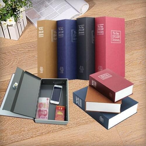 24*15.7*5.5CM safe box security secret stash key box lock hidden cash money safety hide storage locker safe small Coin safe book