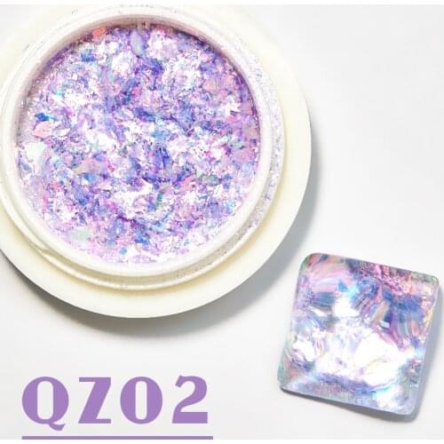 Crystal Fire Opal Flakes Nail Sequins Purple Holographic Glitter DIY Chrome Powder for Spring Nails Manicure Paillettes