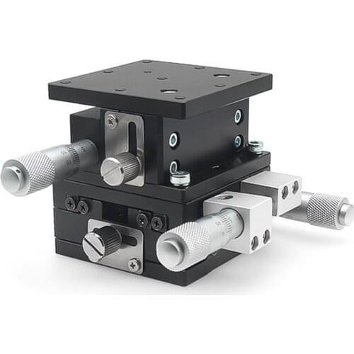 XYZ 3 Axis LD125 125mm Linear Stage Trimming Platform Bearing Tuning Sliding Table XYZ125-LM-2 double cross rail LD125-RM-2