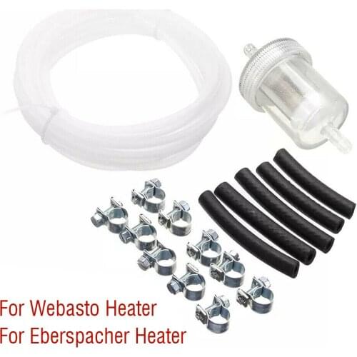 Diesel Heater Pipe Set Air In Line Fuel Filter Pipe Hose Clips Set Auto Replacement Diesel Heater Accessories Kit