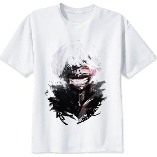 2018 New Japanese Tokyo Ghoul T Shirt Printed Anime Tokyo Ghoul Shirt Clothes Ken Kaneki Short-sleeve T-shirt Men Tshirt Kids