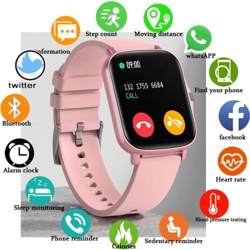 2020 New P8 Color Screen Smart Watch Women men Full Touch Fitness Tracker Blood Pressure Smart Watch Women Smartwatch for xiaomi