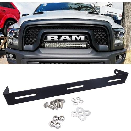 Front Lower Hidden Bumper Mounting Brackets For 20 inches LED Light Bar Fits 2015-2018 Dodge Ram 1500 and For Nissan Titan XD