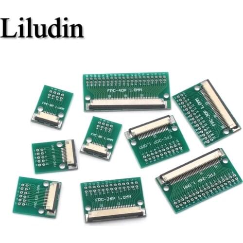 FPC/FFC Flat Cable Transfer Plate Is Directly Inserted DIY 1.0MM Spacing Connector 6P/8P/10P/20P/30P/40P/60P