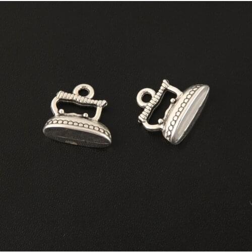 15pcs Silver Color Electric iron Charms Zinc Alloy Metal Fit Women Diy Bracelet Necklace Pendant Jewelry Findings A2568
