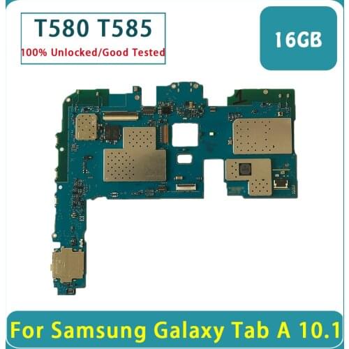 100% Working Unlocked Motherboard Mainboard Logic Board For Samsung Galaxy Tab A 10.1 T580 T585 16GB Motherboard With Full Chips