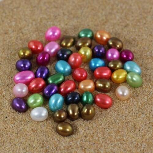 DIY Making Jewelry Wedding Women Rice Cultured Freshwater Pearl Beads Grade AAA 6-7mm 10pcs/lot WholeSale Beautiful Gift LO005
