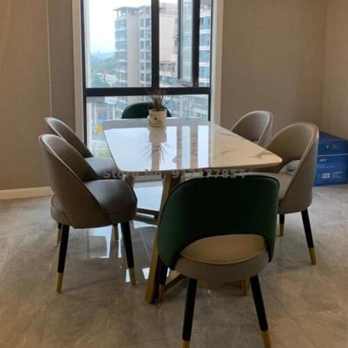 Nordic Dining Chair Modern Minimalist Backrest Upholstered Chair Creative Home Solid Wood Designer Chair Stool