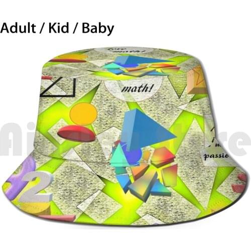 I Love Math Sun Hat Foldable UV Protection Math Mathematics I Love Math Geometric Algebra Addition Subtraction Division