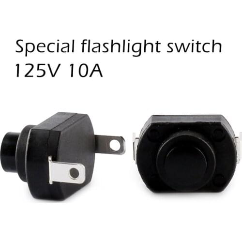 Special flashlight switch 125V 10A, forward switch
