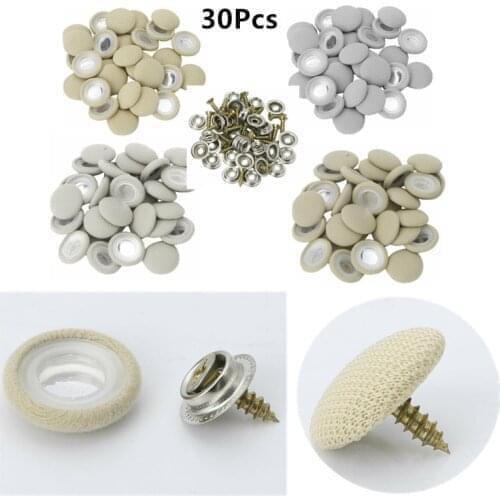 30Pcs Universal Car Interior Ceiling Cloth Fixing Screw Cap Roof Buckles Snap Rivets Retainer Automotive Headliner Repair Button