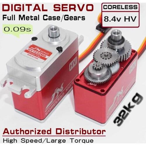 JX HV7232MG 32kg large torque water proof metal gear standard digital CORELESS servo high speed servo robot arm/rc car/airplane