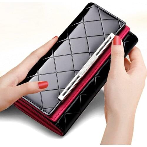 Women wallet leather designer luxury Female coin purses card holder money bags ladies clutch carteras para mujer de marca