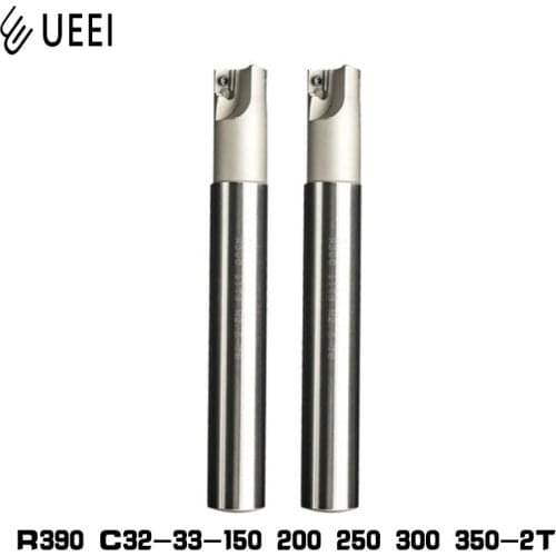 1pcs R390 C32-33-150 200 250 300 350-2T Mill Cutter Holder Indexable Face End Mill Arbor 2Flut length 150 200 250 300 350mm