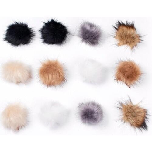 Pandahall 12pcs/bag 10cm Mixed Color Soft Pom Pom Ball Pompom Beads with Rubber Band for Jewelry Findings Accessories DIY