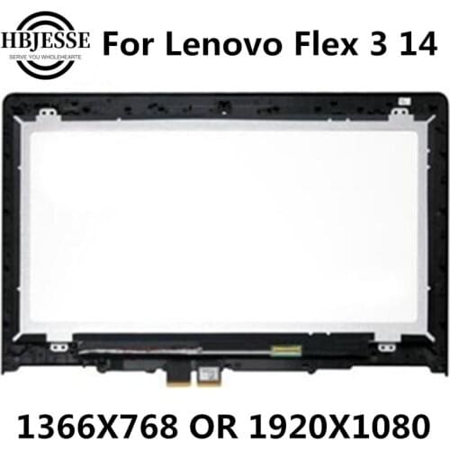 14" FHD LED LCD screen + Touch Digitizer + Bezel Assembly For Lenovo Flex 3-1480 Flex 3-1435 Flex 3-1470 80JK0014US 80R3