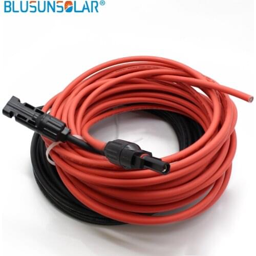 2 pec/lot Solar Panel Cable PV Wire Black+red Solar Extension 4mm2 Cable with Male and Female Solar cable Harness